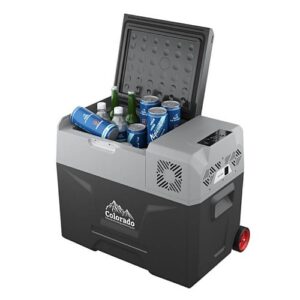 מקרר לרכב 40L עם ידית טרולי T40 – 12v/24v/220v